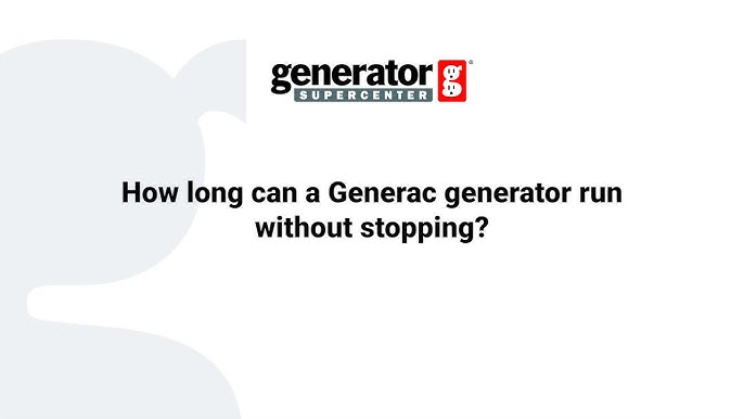 How Long Can a Generator Run Without Stopping